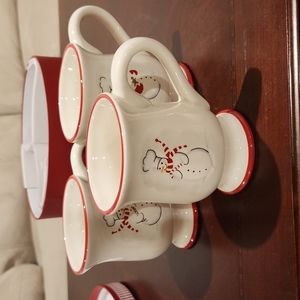 Williams Sonoma Snowman Mugs